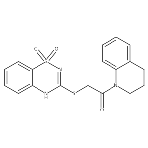 1-(3,4-dihydroquinolin-1(2H)-yl)-2-((1,1-dioxido-4H-benzo[e][1,2,4]thiadiazin-3-yl)thio)ethanone结构式