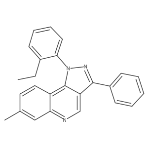 1-(2-ethylphenyl)-7-methyl-3-phenyl-1H-pyrazolo[4,3-c]quinoline结构式