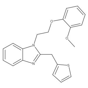 1-[2-(2-methoxyphenoxy)ethyl]-2-[(thiophen-2-yl)methyl]-1H-1,3-benzodiazole结构式