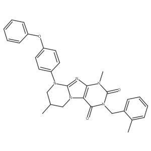 1,7-Dimethyl-3-[(2-methylphenyl)methyl]-9-(4-phenoxyphenyl)-7,8-dihydro-6H-purino[7,8-a]pyrimidine-2,4-dione Structure