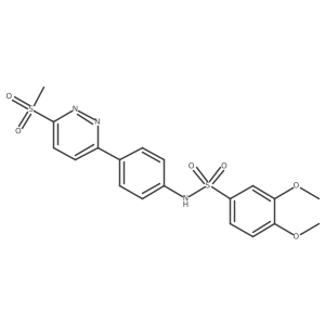 3,4-dimethoxy-N-(4-(6-(methylsulfonyl)pyridazin-3-yl)phenyl)benzenesulfonamide Structure
