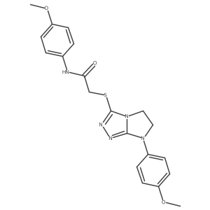N-(4-methoxyphenyl)-2-((7-(4-methoxyphenyl)-6,7-dihydro-5H-imidazo[2,1-c][1,2,4]triazol-3-yl)thio)acetamide Structure