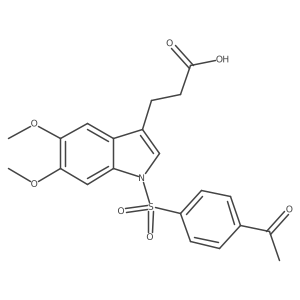 3-[1-(4-Acetyl-benzenesulfonyl)-5,6-dimethoxy-1h-indol-3-yl]-propionic acid结构式