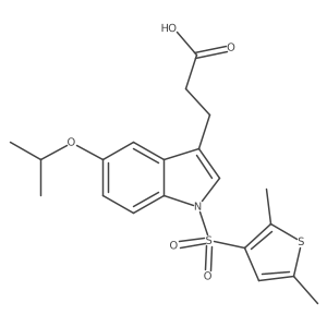 3-[1-(2,5-Dimethyl-thiophene-3-sulfonyl)-5-isopropoxy-1h-indol-3-yl]-propionic acid Structure