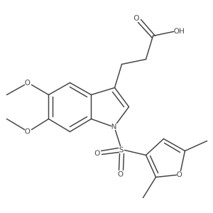 3-[1-(2,5-Dimethyl-furan-3-sulfonyl)-5,6-dimethoxy-1h-indol-3-yl]-propionic acid结构式
