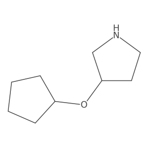 3-(Cyclopentyloxy)pyrrolidine结构式