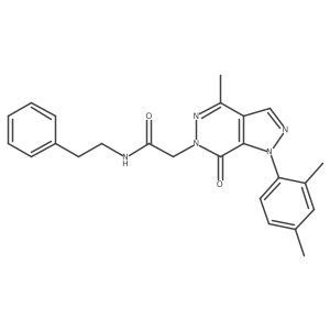 2-(1-(2,4-dimethylphenyl)-4-methyl-7-oxo-1H-pyrazolo[3,4-d]pyridazin-6(7H)-yl)-N-phenethylacetamide Structure