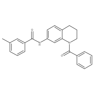 N-(1-benzoyl-1,2,3,4-tetrahydroquinolin-7-yl)-3-methylbenzamide结构式