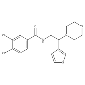 3,4-dichloro-N-(2-morpholino-2-(thiophen-3-yl)ethyl)benzamide结构式