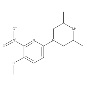(3S,5R)-1-(5-methoxy-6-nitropyridin-2-yl)-3,5-dimethylpiperazine Structure
