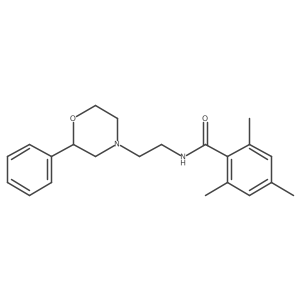 2,4,6-trimethyl-N-(2-(2-phenylmorpholino)ethyl)benzamide结构式