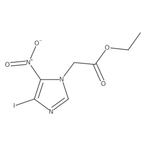 Ethyl 2-(4-iodo-5-nitroimidazol-1-yl)acetate结构式