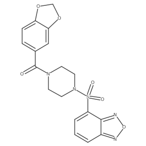 1,3-Benzodioxol-5-yl[4-(2,1,3-benzoxadiazol-4-ylsulfonyl)piperazin-1-yl]methanone结构式