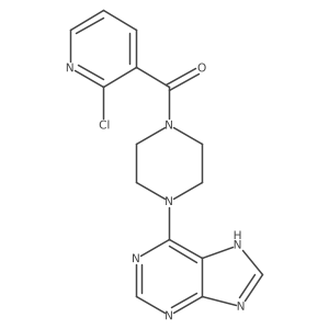 (2-chloropyridin-3-yl)[4-(7H-purin-6-yl)piperazin-1-yl]methanone Structure