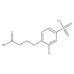 3-[2-Chloro-4-(chlorosulfonyl)phenoxy]propanoic acid结构式