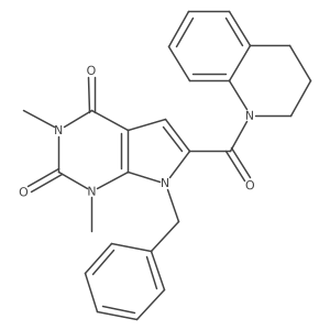 7-benzyl-1,3-dimethyl-6-(1,2,3,4-tetrahydroquinoline-1-carbonyl)-1H-pyrrolo[2,3-d]pyrimidine-2,4(3H,7H)-dione Structure