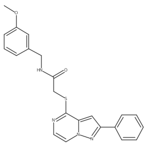 N-[(3-Methoxyphenyl)methyl]-2-({2-phenylpyrazolo[1,5-A]pyrazin-4-YL}sulfanyl)acetamide Structure