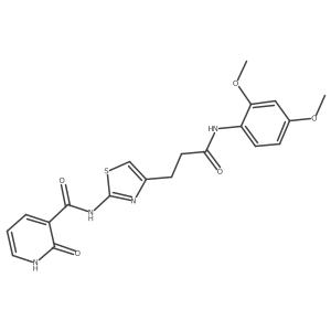 N-(4-(3-((2,4-dimethoxyphenyl)amino)-3-oxopropyl)thiazol-2-yl)-2-oxo-1,2-dihydropyridine-3-carboxamide Structure