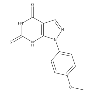 6-Mercapto-1-(4-methoxyphenyl)-1h-pyrazolo[3,4-d]pyrimidin-4-ol Structure