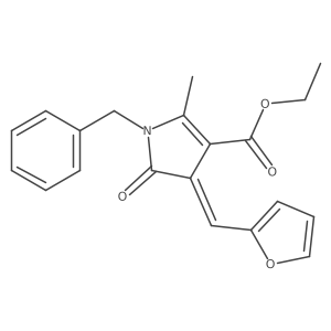 Ethyl 1-benzyl-4-(furan-2-ylmethylene)-2-methyl-5-oxo-4,5-dihydro-1h-pyrrole-3-carboxylate结构式