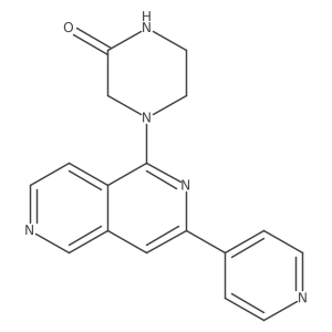 4-(3-Pyridin-4-yl-[2,6]naphthyridin-1-yl)piperazin-2-one Structure