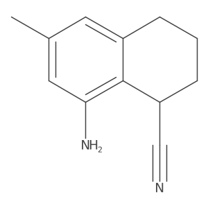 8-Amino-6-methyl-1,2,3,4-tetrahydronaphthalene-1-carbonitrile结构式