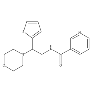 N-(2-morpholin-4-yl-2-thiophen-2-ylethyl)pyridine-3-carboxamide结构式