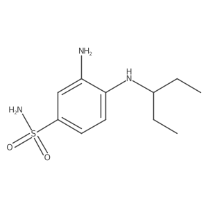 3-Amino-4-[(1-ethylpropyl)amino]benzenesulfonamide结构式