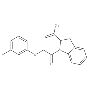 1-(2-(m-Tolyloxy)acetyl)indoline-2-carboxamide结构式