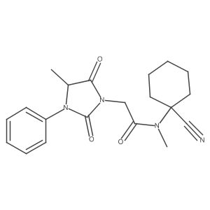 N-(1-cyanocyclohexyl)-N-methyl-2-(4-methyl-2,5-dioxo-3-phenylimidazolidin-1-yl)acetamide Structure