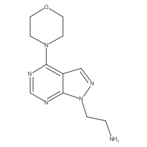 [2-(4-morpholin-4-yl-1H-pyrazolo[3,4-d]pyrimidin-1-yl)ethyl]amine Structure