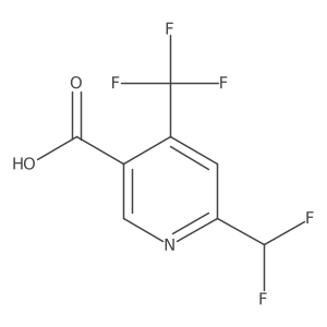 2-(Difluoromethyl)-4-(trifluoromethyl)pyridine-5-carboxylic acid结构式