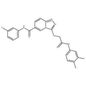 3-({[(3-fluoro-4-methylphenyl)carbamoyl]methyl}sulfanyl)-N-(3-fluorophenyl)-[1,2,4]triazolo[4,3-a]pyridine-6-carboxamide Structure