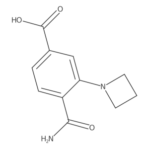 4-(Aminocarbonyl)-3-(azetidin-1-yl)benzoic acid结构式