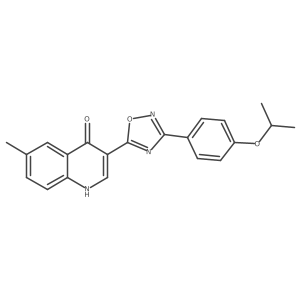 3-(3-(4-isopropoxyphenyl)-1,2,4-oxadiazol-5-yl)-6-methylquinolin-4(1H)-one结构式