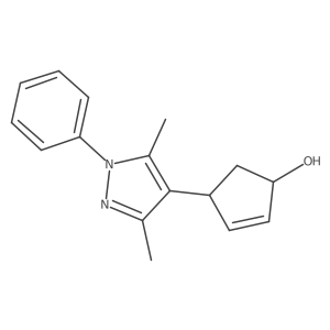 (1S,4R)-4-(3,5-dimethyl-1-phenyl-1H-pyrazol-4-yl)cyclopent-2-enol Structure