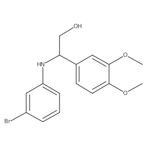 I(2)-[(3-Bromophenyl)amino]-3,4-dimethoxybenzeneethanol Structure