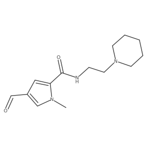 4-Formyl-1-methyl-N-[2-(1-piperidinyl)ethyl]-1H-pyrrole-2-carboxamide结构式