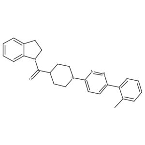 Indolin-1-yl(1-(6-(o-tolyl)pyridazin-3-yl)piperidin-4-yl)methanone Structure