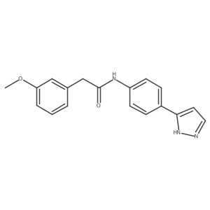 2-(3-methoxyphenyl)-N-[4-(1H-pyrazol-3-yl)phenyl]acetamide Structure