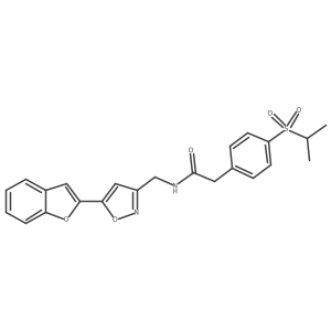 N-{[5-(1-benzofuran-2-yl)-1,2-oxazol-3-yl]methyl}-2-[4-(propane-2-sulfonyl)phenyl]acetamide结构式
