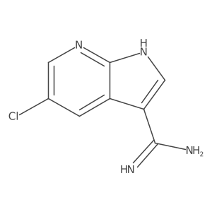 5-Chloro-1H-pyrrolo[2,3-b]pyridine-3-carboximidamide Structure