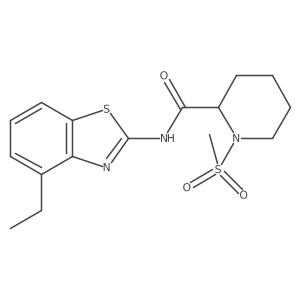 N-(4-ethylbenzo[d]thiazol-2-yl)-1-(methylsulfonyl)piperidine-2-carboxamide Structure