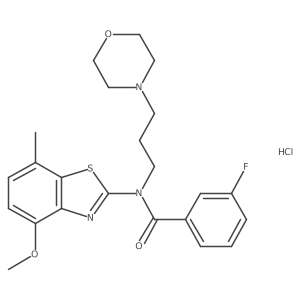3-fluoro-N-(4-methoxy-7-methylbenzo[d]thiazol-2-yl)-N-(3-morpholinopropyl)benzamide hydrochloride Structure