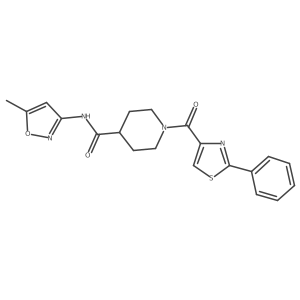 N-(5-methylisoxazol-3-yl)-1-(2-phenylthiazole-4-carbonyl)piperidine-4-carboxamide Structure