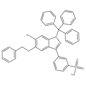 Benzenesulfonamide,3-[6-bromo-5-(phenylmethoxy)-1-(triphenylmethyl)-1h-indazol-3-yl]-结构式