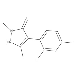 4-(2,4-difluorophenyl)-1,3-dimethyl-1H-pyrazol-5-ol结构式