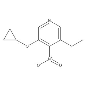 3-Cyclopropoxy-5-ethyl-4-nitropyridine结构式