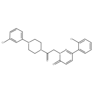 6-(2-chlorophenyl)-2-{2-[4-(3-chlorophenyl)piperazino]-2-oxoethyl}-3(2H)-pyridazinone Structure