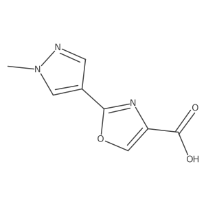 2-(1-methyl-1H-pyrazol-4-yl)-1,3-oxazole-4-carboxylic acid Structure